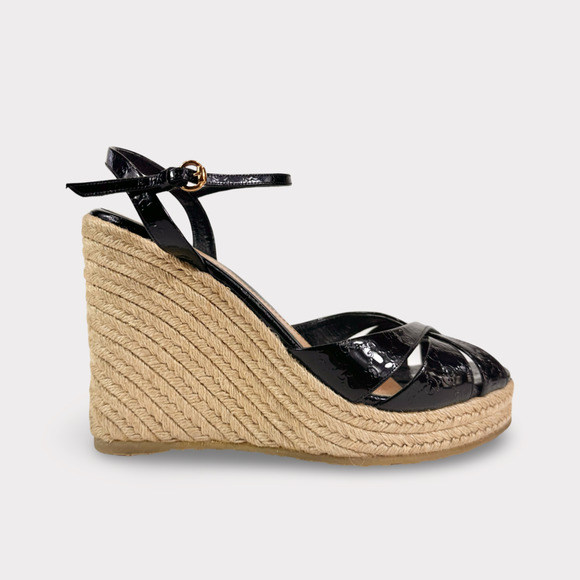 Gucci Microguccissima Espadrille Wedge Heel - Women’s 9 - Picture 1 of 7